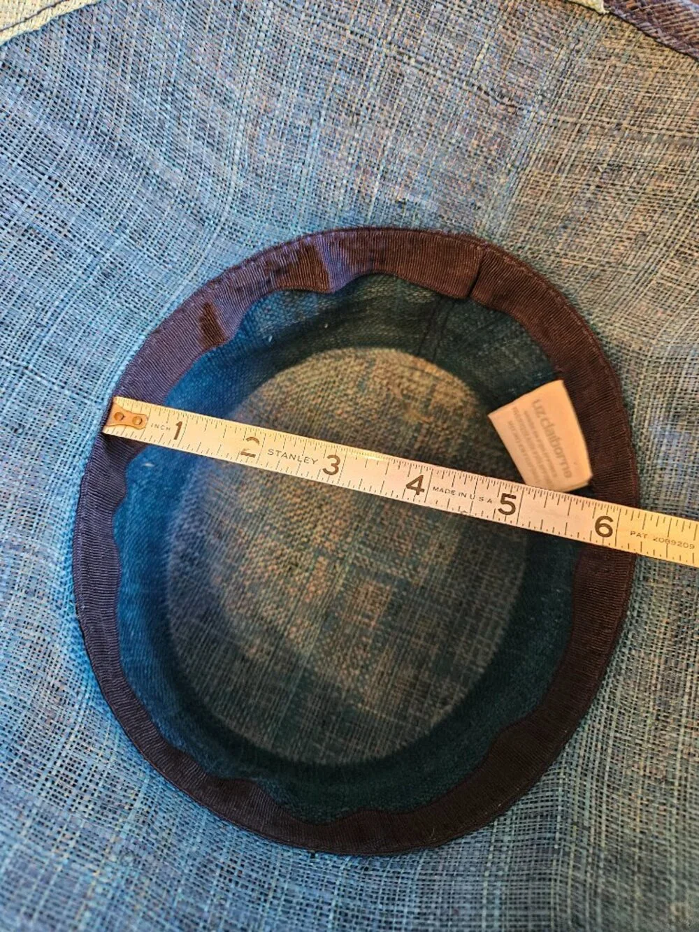 Liz Claiborne Vintage-inspired Blue Green Toned Sinamay Straw Derby Style Hat